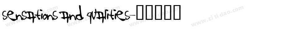 Sensations and Qualities字体转换